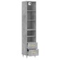 vidaXL Highboard Betongrau 34,5x34x180 cm Holzwerkstoff vidaXL Highboard Betongrau 34,5x34x180 cm Holzwerkstoff