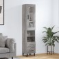 vidaXL Highboard Grau Sonoma 34,5x34x180 cm Holzwerkstoff vidaXL Highboard Grau Sonoma 34,5x34x180 cm Holzwerkstoff