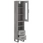 vidaXL Highboard Grau Sonoma 34,5x34x180 cm Holzwerkstoff vidaXL Highboard Grau Sonoma 34,5x34x180 cm Holzwerkstoff