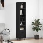 vidaXL Highboard Schwarz 34,5x34x180 cm Holzwerkstoff vidaXL Highboard Schwarz 34,5x34x180 cm Holzwerkstoff