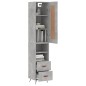 vidaXL Highboard Betongrau 34,5x34x180 cm Holzwerkstoff vidaXL Highboard Betongrau 34,5x34x180 cm Holzwerkstoff