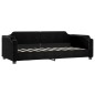 vidaXL Tagesbett Ausziehbar Schwarz 90x190 cm Stoff vidaXL Tagesbett Ausziehbar Schwarz 90x190 cm Stoff