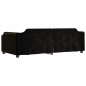 vidaXL Tagesbett Ausziehbar Schwarz 90x190 cm Stoff vidaXL Tagesbett Ausziehbar Schwarz 90x190 cm Stoff