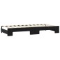 vidaXL Tagesbett Ausziehbar Schwarz 90x190 cm Stoff vidaXL Tagesbett Ausziehbar Schwarz 90x190 cm Stoff