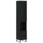 vidaXL Highboard Schwarz 34,5x34x180 cm Holzwerkstoff vidaXL Highboard Schwarz 34,5x34x180 cm Holzwerkstoff
