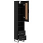vidaXL Highboard Schwarz 34,5x34x180 cm Holzwerkstoff vidaXL Highboard Schwarz 34,5x34x180 cm Holzwerkstoff