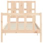 Bettgestell mit Kopfteil 90x190 cm Massivholz Bettgestell mit Kopfteil 90x190 cm Massivholz