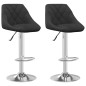 Barhocker 2 Stk. Schwarz Samt Barhocker 2 Stk. Schwarz Samt