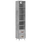 vidaXL Highboard Betongrau 34,5x34x180 cm Holzwerkstoff vidaXL Highboard Betongrau 34,5x34x180 cm Holzwerkstoff