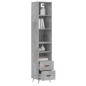 vidaXL Highboard Betongrau 34,5x34x180 cm Holzwerkstoff vidaXL Highboard Betongrau 34,5x34x180 cm Holzwerkstoff