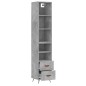 vidaXL Highboard Betongrau 34,5x34x180 cm Holzwerkstoff vidaXL Highboard Betongrau 34,5x34x180 cm Holzwerkstoff