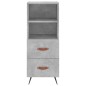vidaXL Highboard Betongrau 34,5x34x180 cm Holzwerkstoff vidaXL Highboard Betongrau 34,5x34x180 cm Holzwerkstoff