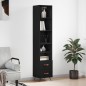 vidaXL Highboard Schwarz 34,5x34x180 cm Holzwerkstoff vidaXL Highboard Schwarz 34,5x34x180 cm Holzwerkstoff