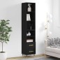 vidaXL Highboard Schwarz 34,5x34x180 cm Holzwerkstoff vidaXL Highboard Schwarz 34,5x34x180 cm Holzwerkstoff