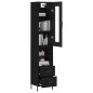 vidaXL Highboard Schwarz 34,5x34x180 cm Holzwerkstoff vidaXL Highboard Schwarz 34,5x34x180 cm Holzwerkstoff