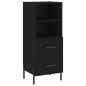 vidaXL Highboard Schwarz 34,5x34x180 cm Holzwerkstoff vidaXL Highboard Schwarz 34,5x34x180 cm Holzwerkstoff