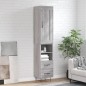 vidaXL Highboard Grau Sonoma 34,5x34x180 cm Holzwerkstoff vidaXL Highboard Grau Sonoma 34,5x34x180 cm Holzwerkstoff