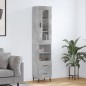 vidaXL Highboard Betongrau 34,5x34x180 cm Holzwerkstoff vidaXL Highboard Betongrau 34,5x34x180 cm Holzwerkstoff