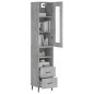 vidaXL Highboard Betongrau 34,5x34x180 cm Holzwerkstoff vidaXL Highboard Betongrau 34,5x34x180 cm Holzwerkstoff