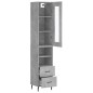 vidaXL Highboard Betongrau 34,5x34x180 cm Holzwerkstoff vidaXL Highboard Betongrau 34,5x34x180 cm Holzwerkstoff