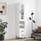 vidaXL Highboard Weiß 34,5x34x180 cm Holzwerkstoff vidaXL Highboard Weiß 34,5x34x180 cm Holzwerkstoff