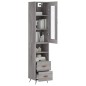 vidaXL Highboard Grau Sonoma 34,5x34x180 cm Holzwerkstoff vidaXL Highboard Grau Sonoma 34,5x34x180 cm Holzwerkstoff