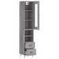vidaXL Highboard Grau Sonoma 34,5x34x180 cm Holzwerkstoff vidaXL Highboard Grau Sonoma 34,5x34x180 cm Holzwerkstoff