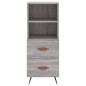 vidaXL Highboard Grau Sonoma 34,5x34x180 cm Holzwerkstoff vidaXL Highboard Grau Sonoma 34,5x34x180 cm Holzwerkstoff