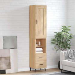 vidaXL Highboard Sonoma-Eiche 34,5x34x180 cm Holzwerkstoff
