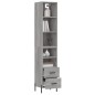 vidaXL Highboard Grau Sonoma 34,5x34x180 cm Holzwerkstoff vidaXL Highboard Grau Sonoma 34,5x34x180 cm Holzwerkstoff