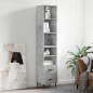 vidaXL Highboard Betongrau 34,5x34x180 cm Holzwerkstoff vidaXL Highboard Betongrau 34,5x34x180 cm Holzwerkstoff