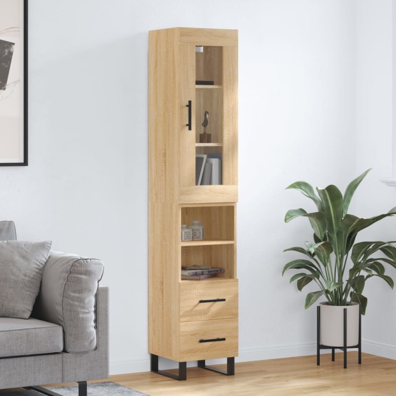 vidaXL Highboard Sonoma-Eiche 34,5x34x180 cm Holzwerkstoff vidaXL Highboard Sonoma-Eiche 34,5x34x180 cm Holzwerkstoff