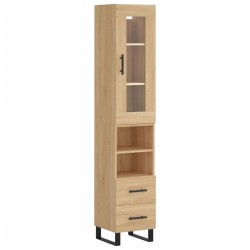 vidaXL Highboard Sonoma-Eiche 34,5x34x180 cm Holzwerkstoff