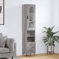 vidaXL Highboard Grau Sonoma 34,5x34x180 cm Holzwerkstoff vidaXL Highboard Grau Sonoma 34,5x34x180 cm Holzwerkstoff