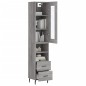 vidaXL Highboard Grau Sonoma 34,5x34x180 cm Holzwerkstoff vidaXL Highboard Grau Sonoma 34,5x34x180 cm Holzwerkstoff