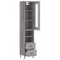 vidaXL Highboard Grau Sonoma 34,5x34x180 cm Holzwerkstoff vidaXL Highboard Grau Sonoma 34,5x34x180 cm Holzwerkstoff