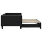 vidaXL Tagesbett Ausziehbar Schwarz 90x190 cm Stoff vidaXL Tagesbett Ausziehbar Schwarz 90x190 cm Stoff