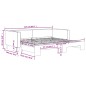 vidaXL Tagesbett Ausziehbar Schwarz 90x190 cm Stoff vidaXL Tagesbett Ausziehbar Schwarz 90x190 cm Stoff