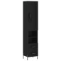 vidaXL Highboard Schwarz 34,5x34x180 cm Holzwerkstoff vidaXL Highboard Schwarz 34,5x34x180 cm Holzwerkstoff