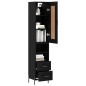 vidaXL Highboard Schwarz 34,5x34x180 cm Holzwerkstoff vidaXL Highboard Schwarz 34,5x34x180 cm Holzwerkstoff