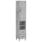 vidaXL Highboard Betongrau 34,5x34x180 cm Holzwerkstoff vidaXL Highboard Betongrau 34,5x34x180 cm Holzwerkstoff
