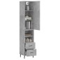 vidaXL Highboard Betongrau 34,5x34x180 cm Holzwerkstoff vidaXL Highboard Betongrau 34,5x34x180 cm Holzwerkstoff