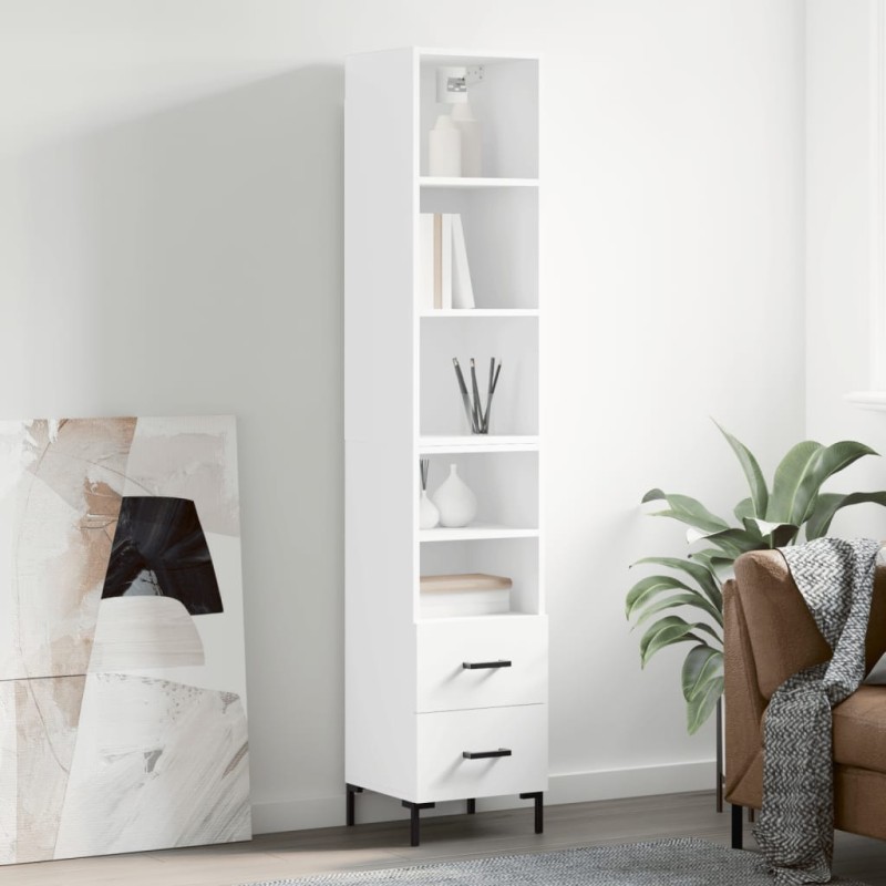vidaXL Highboard Weiß 34,5x34x180 cm Holzwerkstoff vidaXL Highboard Weiß 34,5x34x180 cm Holzwerkstoff