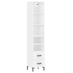 vidaXL Highboard Weiß 34,5x34x180 cm Holzwerkstoff