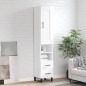 vidaXL Highboard Hochglanz-Weiß 34,5x34x180 cm Holzwerkstoff vidaXL Highboard Hochglanz-Weiß 34,5x34x180 cm Holzwerkstoff