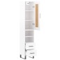 vidaXL Highboard Hochglanz-Weiß 34,5x34x180 cm Holzwerkstoff vidaXL Highboard Hochglanz-Weiß 34,5x34x180 cm Holzwerkstoff