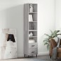 vidaXL Highboard Grau Sonoma 34,5x34x180 cm Holzwerkstoff vidaXL Highboard Grau Sonoma 34,5x34x180 cm Holzwerkstoff