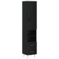 vidaXL Highboard Schwarz 34,5x34x180 cm Holzwerkstoff vidaXL Highboard Schwarz 34,5x34x180 cm Holzwerkstoff
