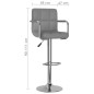 Barhocker 2 Stk. Grau Kunstleder Barhocker 2 Stk. Grau Kunstleder