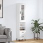 vidaXL Highboard Hochglanz-Weiß 34,5x34x180 cm Holzwerkstoff vidaXL Highboard Hochglanz-Weiß 34,5x34x180 cm Holzwerkstoff